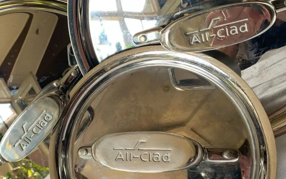 6 piece All-Clad Stainless Steel Pot Pan with Lids SET